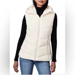 Bernardo Warm White Puffer Vest Women’s Size M Lightweight Down